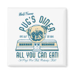 Pug's Diner 50s Retro Vintage Magnets