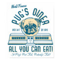 Pug's Diner 50s Retro VIntage Posters posters by designsbydandy Pug's Diner 50s Retro VIntage Posters posters