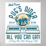 Pug's Diner 50s Retro VIntage Posters