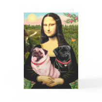 Pugs (Fawn + Blk) - Mona Lisa Cards