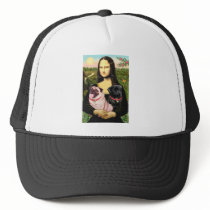 Pugs (Fawn + Blk) - Mona Lisa Trucker Hat