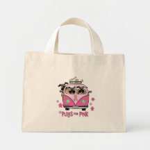 Pugs for Pink Bag