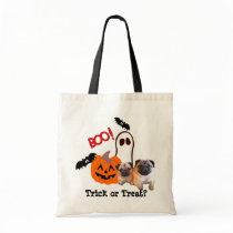 Pugs Halloween Boo Tote Bag