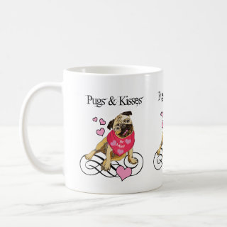 Pugs and Kisses Coffee Mug
