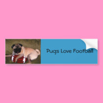 Pugs Love Football! bumper stickers