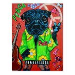 Pugs Love Peace Postcard postcards