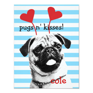pugs and kisses valentines card valentines day pug cards zazzle pugs and kisses valentines card valentines day pug cards zazzle