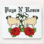 Pugs N Roses 2 Mouse Pads