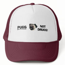 Pugs Not Drugs Hat