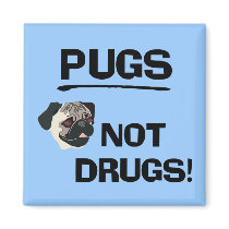 Pugs Not Drugs Magnet by thehatch Pugs Not Drugs Magnet