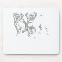 PUGS NOT DRUGS MOUSEPADS