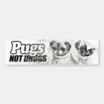 PUGS NOT DRUGS -.png Bumper Stickers