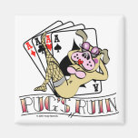 Pug's Ruin - Sexy, Sultry Vintage Pug Pin Up Girl Magnet