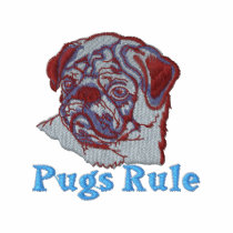 Pugs Rule Emrboidered Hoodie embroidered shirts by designsbydandy Pugs Rule Emrboidered Hoodie embroidered shirts