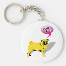 Pugs Rule! Key Chain