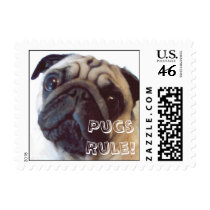 Pugs Rule! postage by ArtByLindaLou Pugs Rule! postage