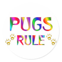 Pugs Rule stickers