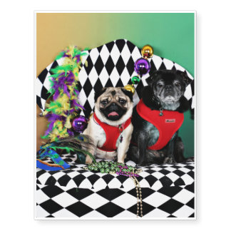 pug temporary tattoos mardi gras temporary tattoos zazzle pug temporary tattoos mardi gras temporary tattoos zazzle