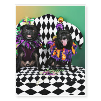 pug temporary tattoos mardi gras temporary tattoos zazzle pug temporary tattoos mardi gras temporary tattoos zazzle
