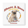 Pugweizer Share A Beer Gifts Magnets