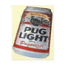 Pugweizer Share A Beer Gifts Post Card