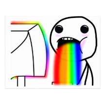 Pukes Rainbows Post Cards