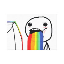 Puking Rainbows Canvas Prints