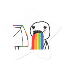 Puking Rainbows Stickers