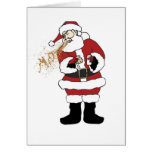 Puking Santa Christmas Card
