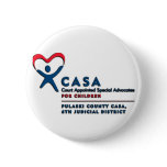 Pulaski County CASA Logo Pinback Button