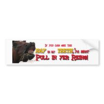 Pull in reins Funny Horse Bumper Stickers