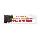 Pull in reins Funny Horse Bumper Stickers