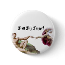 Pull My Finger Fart Humor Button