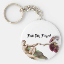 Pull My Finger Fart Humor Key Chains