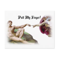Pull My Finger Fart Humor Postcard