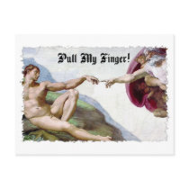 Pull My Finger Fart Humor Postcard
