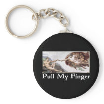 Pull My Finger Key Chain
