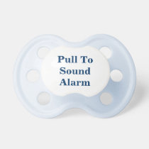 Pull To Sound Alarm Baby Blue Pacifier