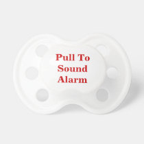 Pull To Sound Alarm Baby Red Pacifier