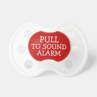 Pull To Sound Alarm Funny BooginHead Pacifier