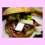 Pulled pork sandwich poster