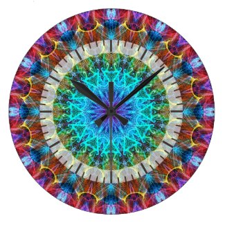 Pulling In kaleidoscope Round Clocks
