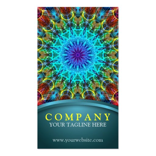 Pulling In Mandala Business Card Template (front side)
