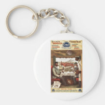 Pullman dining car on train 1894 key chain