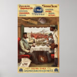 Pullman dining car on train posters