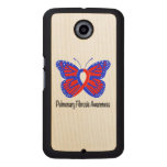 Pulmonary Fibrosis Awareness Butterfly Wood Phone Case