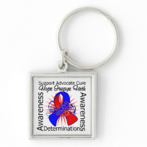 Pulmonary Fibrosis Inspirations Spiral Ribbon Keychains