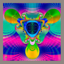 Pulsar Overdrive. poster print fractal sun field posters