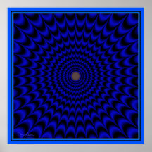 Pulsating Blue Radiation Poster
