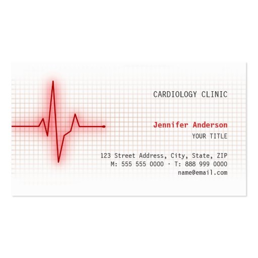 Pulse Heart Signal Cardiology business card (front side)